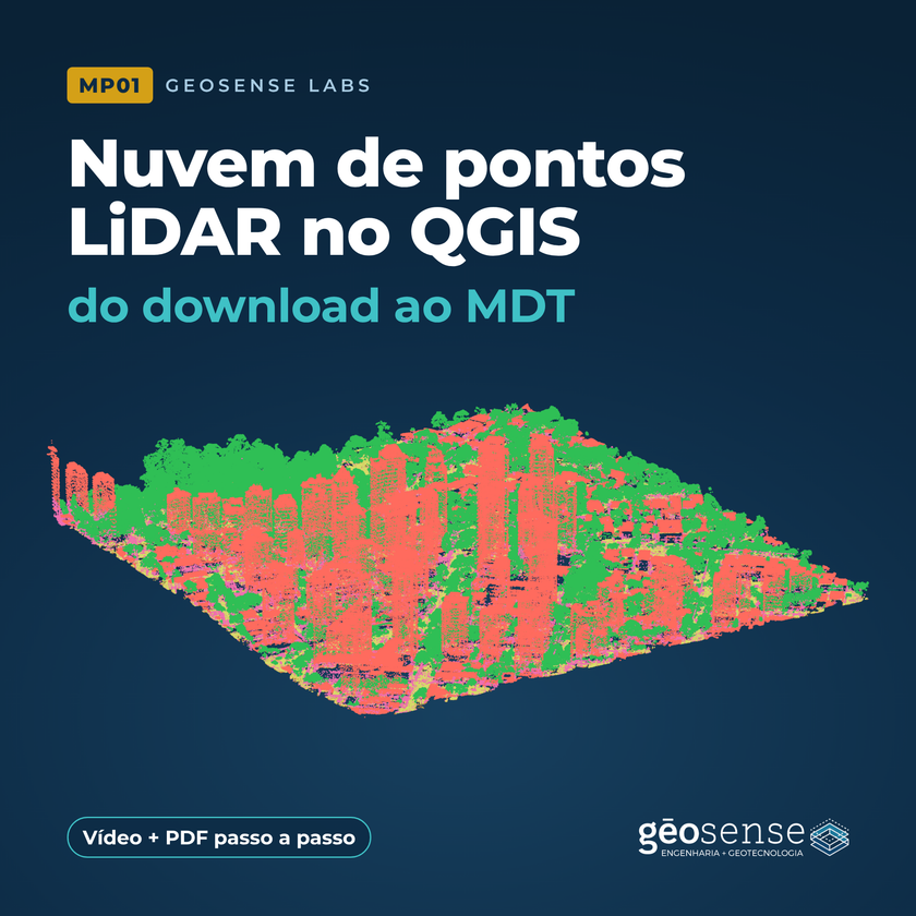 Nuvem de pontos LiDAR no QGIS: do download ao MDT